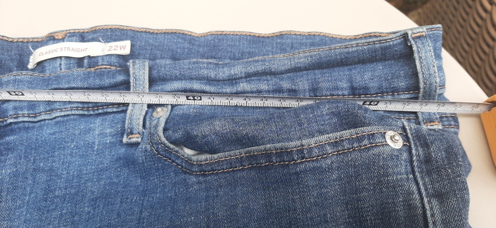 Levi's Classic Straight Jeans - Maat 50 (XXL), Blauw, Ophalen of Verzenden, Lang, Gedragen