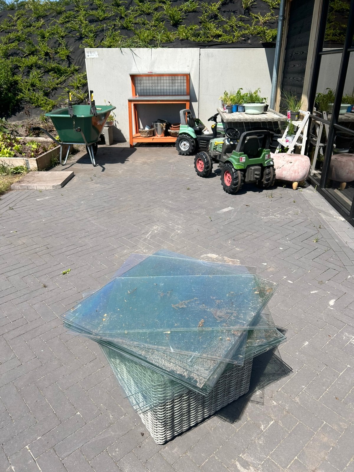 Glasplaten voor tuinkas, Ophalen, Glas, Zo goed als nieuw, Aluminium