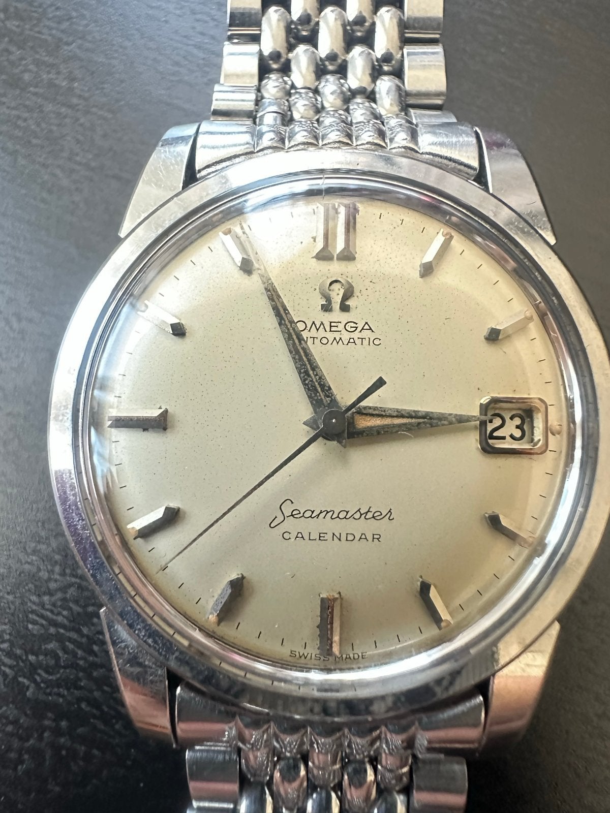 Omega Seamaster Calendar (Serviced -Ref.2849 cal.503) -1958, Staal, Met bandje, Polshorloge, 1930 tot 1960