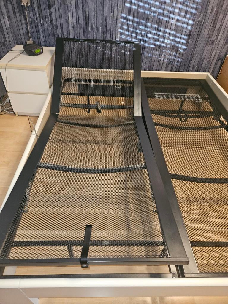 2 Auping spiraalbodems - verstelbaar, Huis en Inrichting, Ophalen, Tweepersoons, 200 cm, Hout