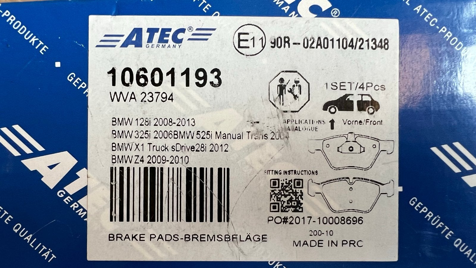 Nieuwe ATEC Remschijven voor BMW 1, 3, X1, Z4 (10601193), Auto-onderdelen, Ophalen of Verzenden, Nieuw, BMW