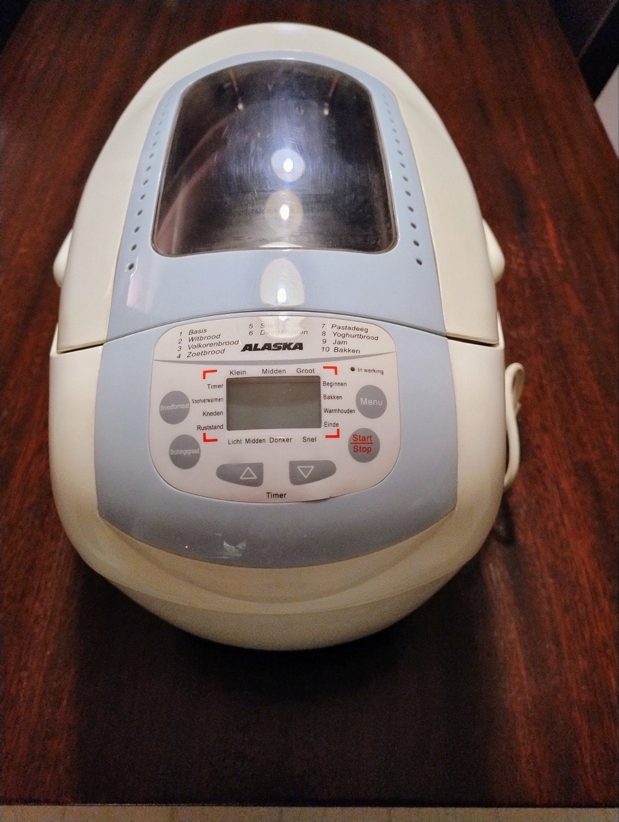 Alaska Broodbakmachine met Timer en Kijkvenster, 400 tot 800 gram deeg, Ophalen, Gebruikt, Met timer