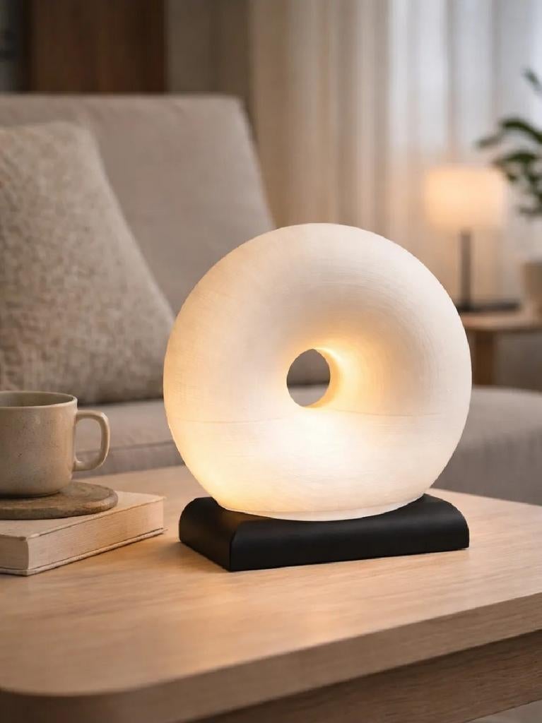 Donut Lamp: Meer dan 30 kleuren, dimbaar wit licht, Huis en Inrichting, Overige materialen, Nieuw, Ophalen of Verzenden, Modern, Sfeervol, Uniek