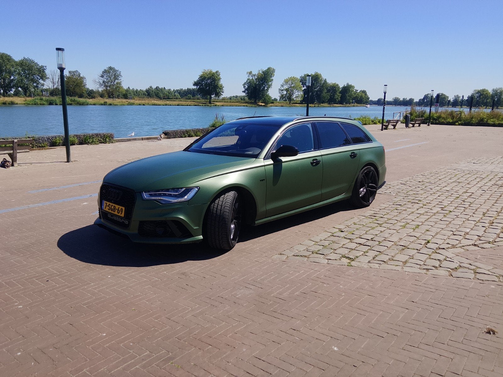 Audi A6 S6 420pk Quattro S Tronic 2012 Groen, Automaat, Lichtsensor, Stationwagon, 129 €/maand