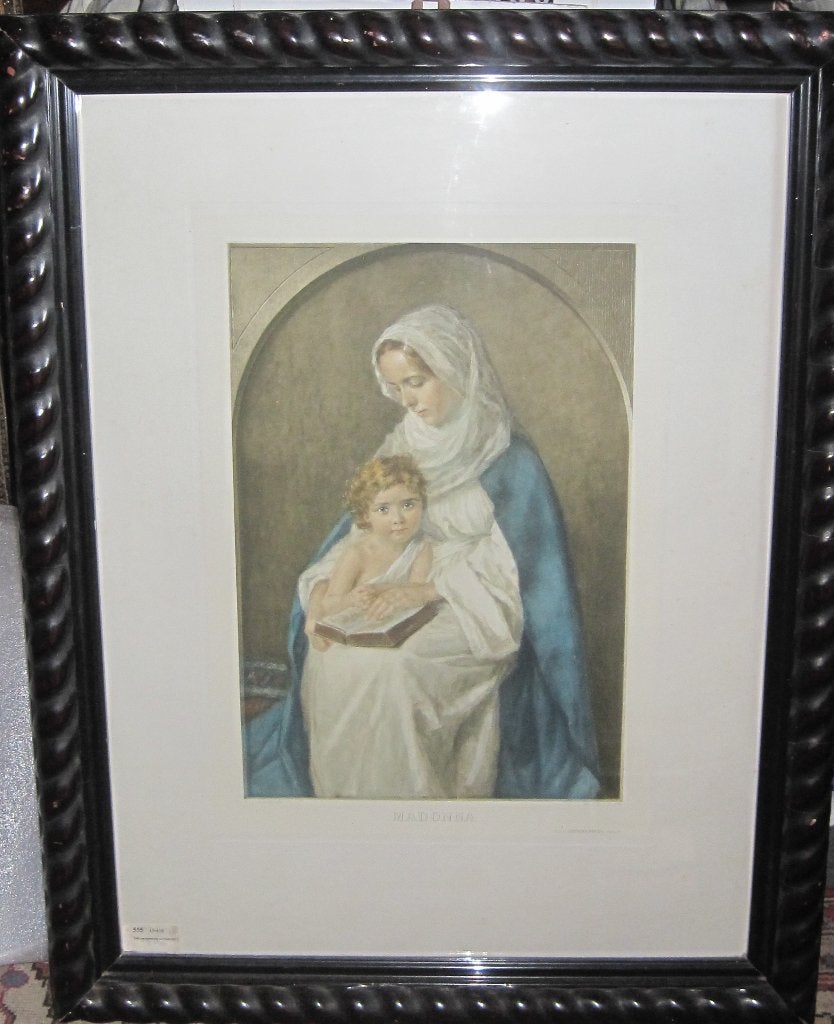 Antiek GRAVURE H TROSSE uitstekende kwaliteit lijst  ca 1900, Antiek en Kunst, Ophalen, 1800 - 1899, Religie, Gravure
