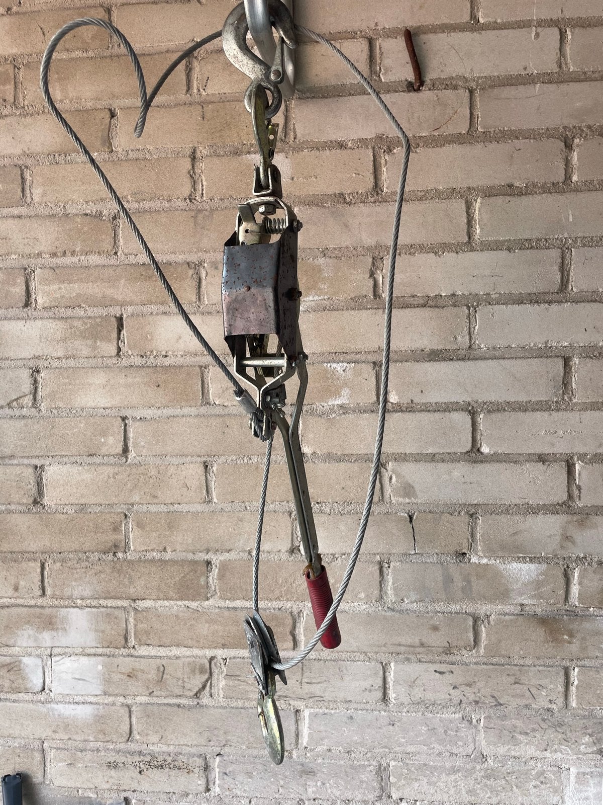 Handmatige staalkabel trekker / lier, Ophalen, Gebruikt, Handmatig