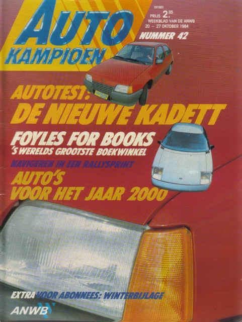 Autokampioen 42 1984 : Opel Kadett 1.2 GL - Citroen Visa, Ophalen of Verzenden, Gelezen, Algemeen