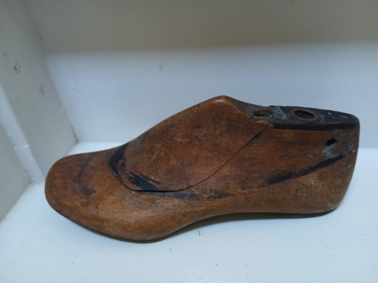 Antieke houten schoenleest/schoenmal, kindermaat, Ophalen of Verzenden