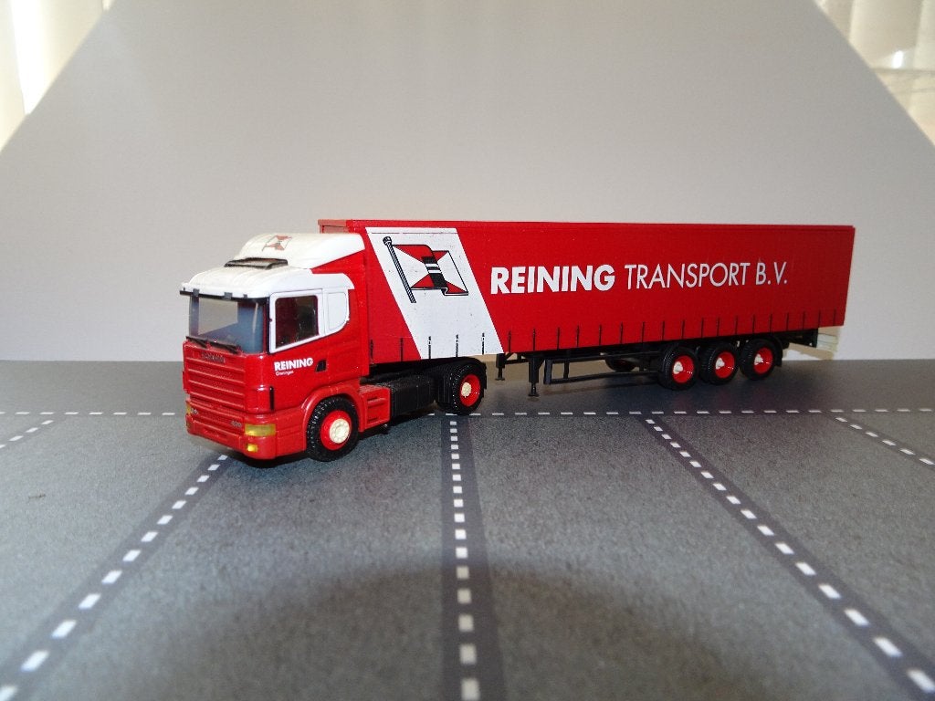 865 herpa scania 4 reining wagenborg groep 1:87 truck trein, Ophalen of Verzenden, Zo goed als nieuw, Bus of Vrachtwagen, Herpa