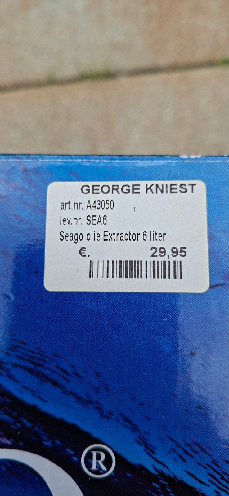 Seago vacuümpomp 6L voor olie auto, boot, motor, grasmaaier, Ophalen of Verzenden, Zo goed als nieuw