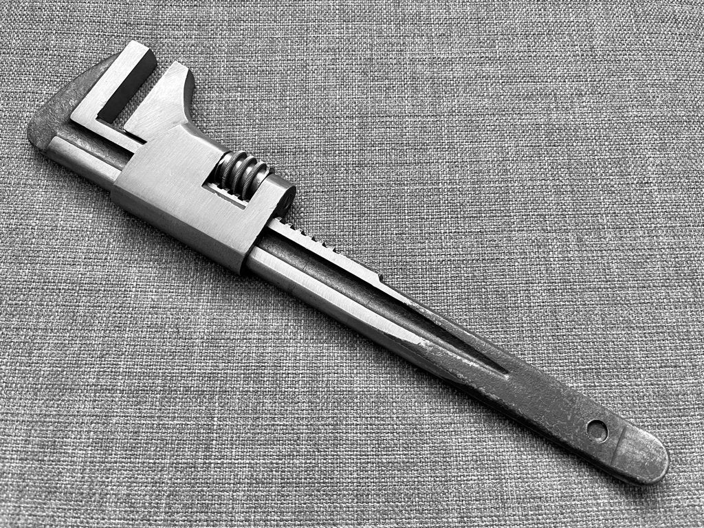 Vintage Verstelbare Moersleutel / F-Sleutel (30 cm), Ophalen, Zo goed als nieuw