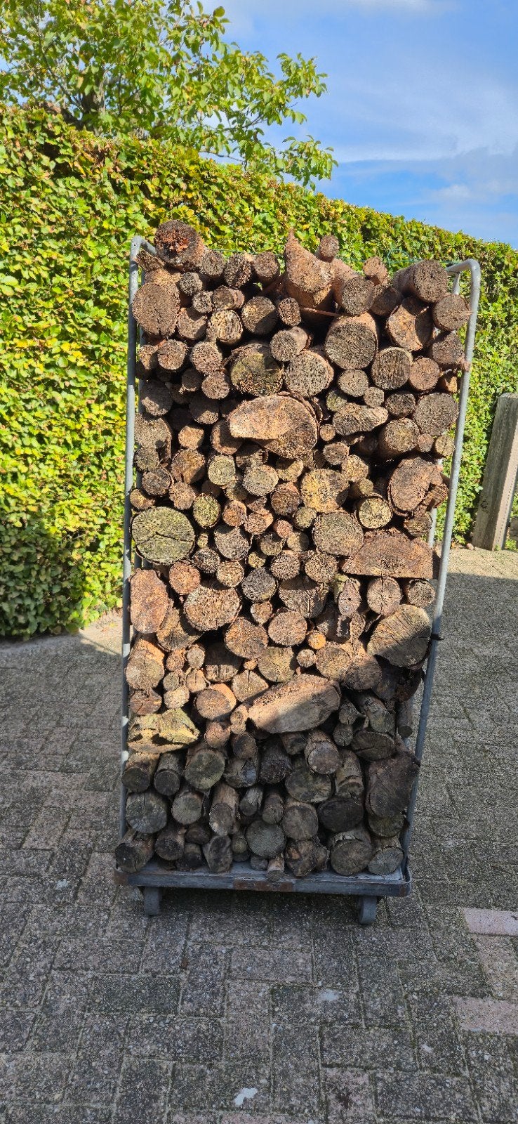 Droog wilgen- en notenhout kachelhout, Tuin en Terras, Minder dan 3 m³, Ophalen, Overige houtsoorten, Blokken