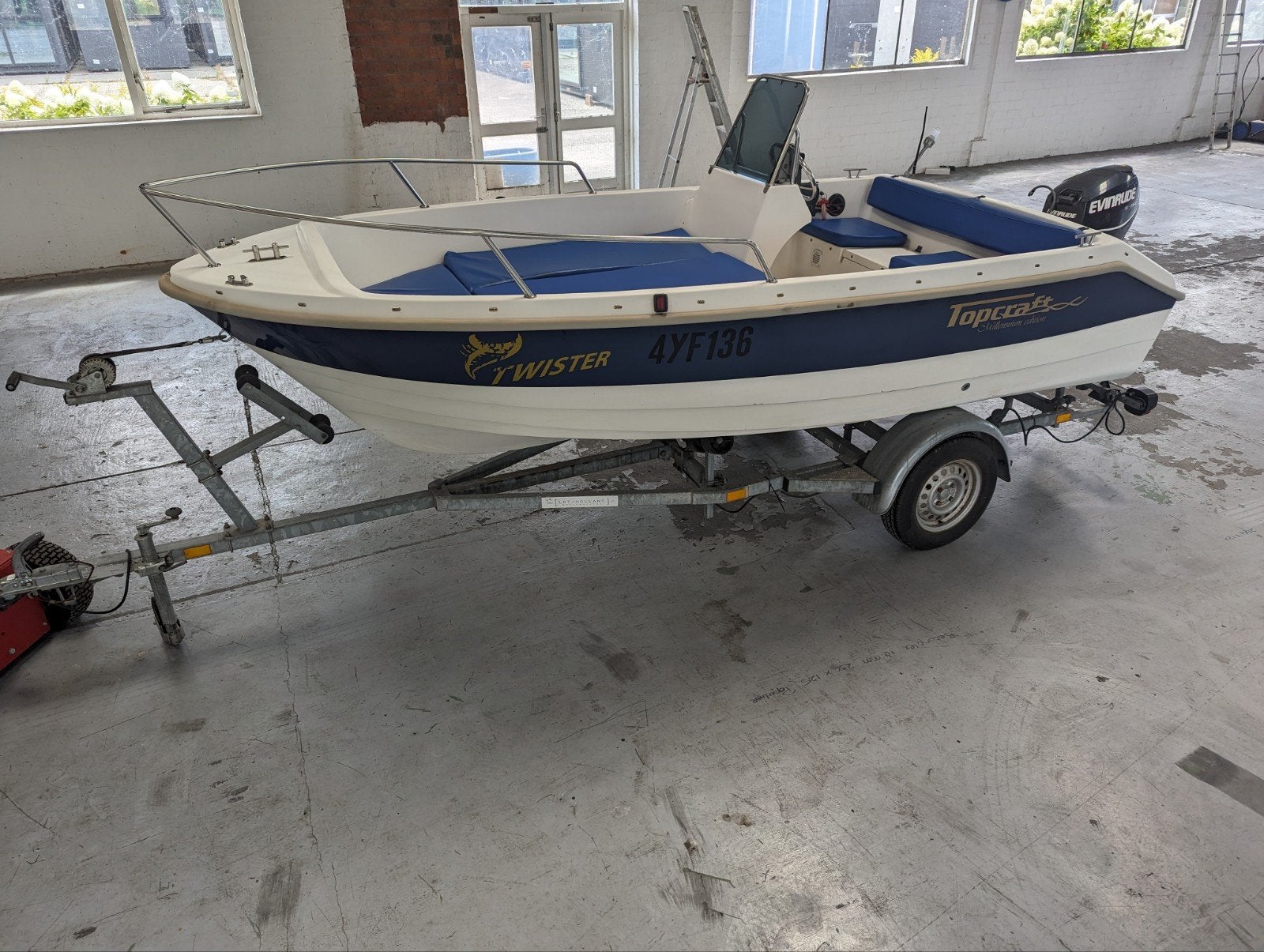 Topcraft 440 millenium 25pk trailer, Ophalen, 10 tot 30 pk, Gebruikt, Elektrische start