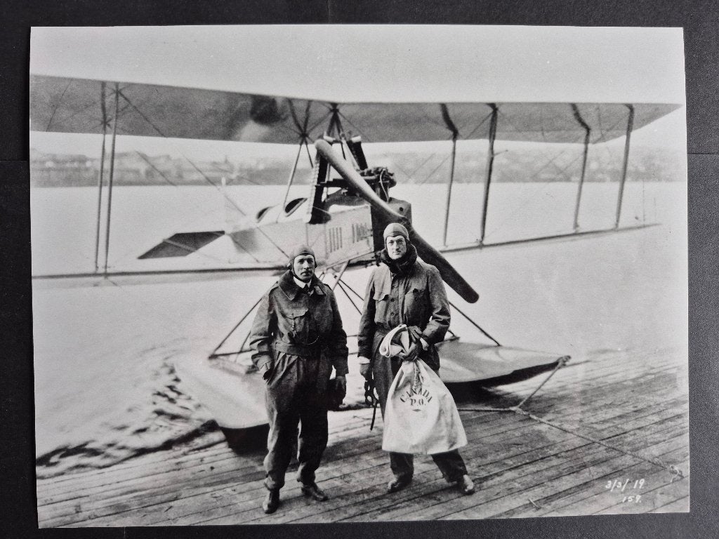 Foto van William Boeing voor zijn Boeing Model C (F1043), Ophalen of Verzenden, Gebruikt, Kaart, Foto of Prent