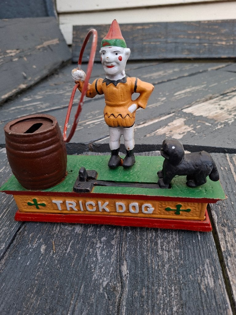 Oud ijzeren speelgoed Trick dog, Ophalen of Verzenden, Gebruikt