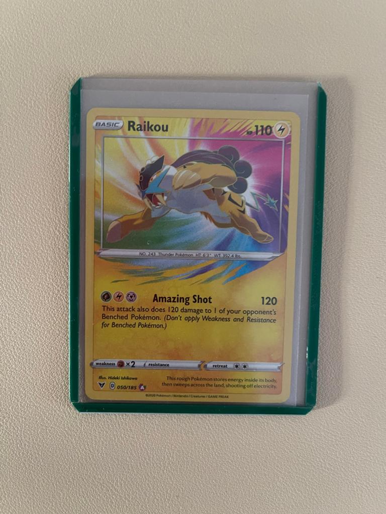 Raikou Amazing Rare 050/185 Vivid Voltage Pokémon Kaart, Ophalen of Verzenden, Nieuw, Losse kaart, Foil
