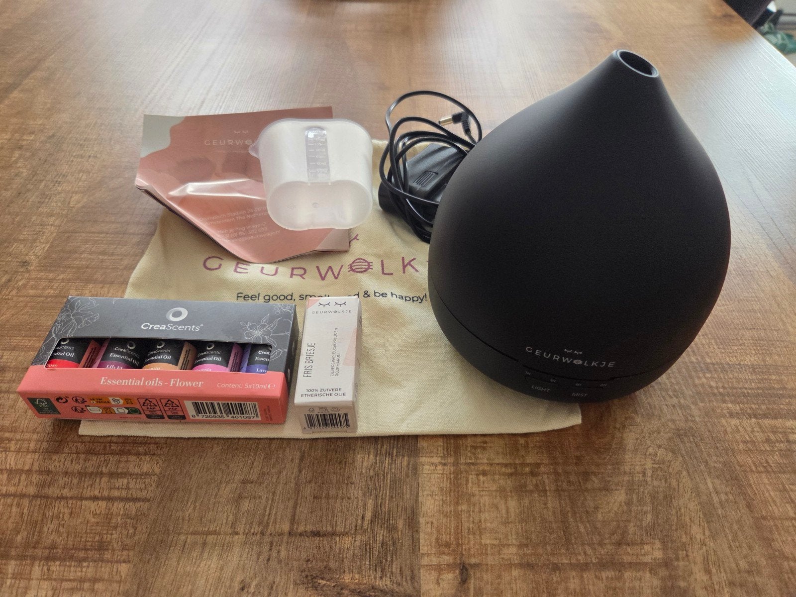 Geurwolkje Aroma Diffuser - Mat zwart - 400 ml, Ophalen of Verzenden, Zo goed als nieuw