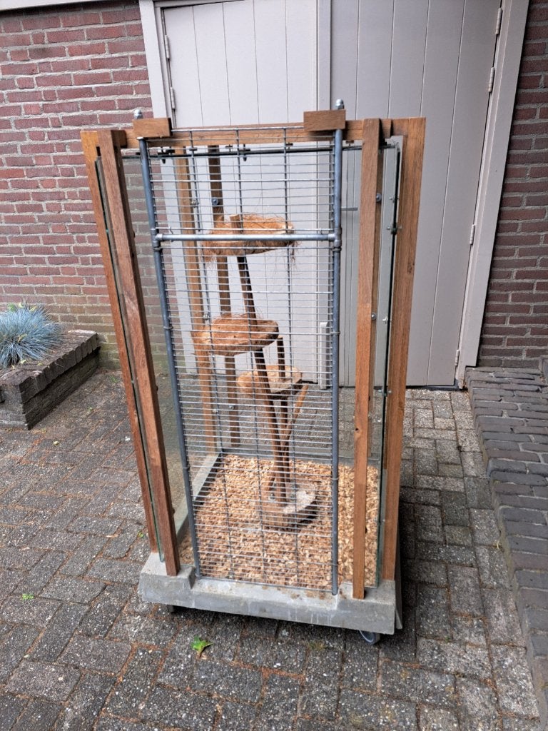 vogelkooi voor parkiet / agapornis, Ophalen, Gebruikt, Overige materialen, Vogelkooi