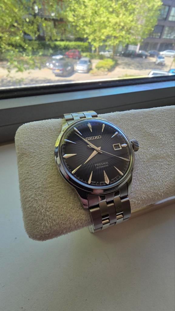 Seiko Presage Cocktail Time - Krasvrij & onder garantie, Ophalen, Staal, Polshorloge, Zo goed als nieuw
