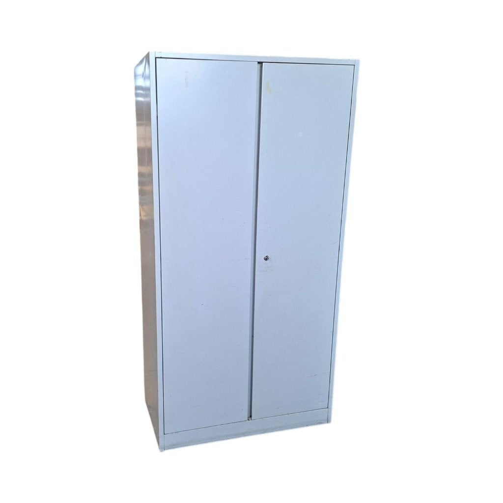 Ahrend Draaideurkast Lichtgrijs 195 x 100 x 50 4LB, Gebruikt, Metaal, Meerdere deuren, 150 tot 200 cm