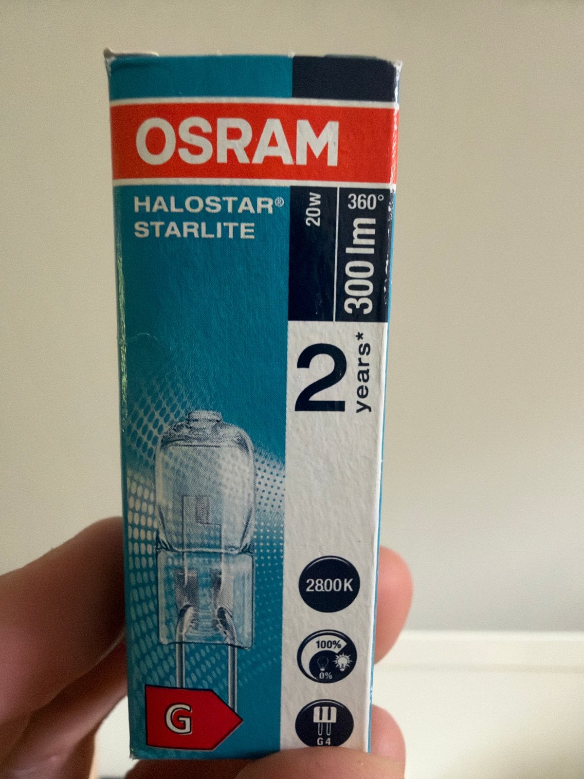 OSRAM HALOSTAR STARLITE G4 Halogeenlamp 20W 2800K, Osram, Dimbaar, Nieuw, Ophalen of Verzenden