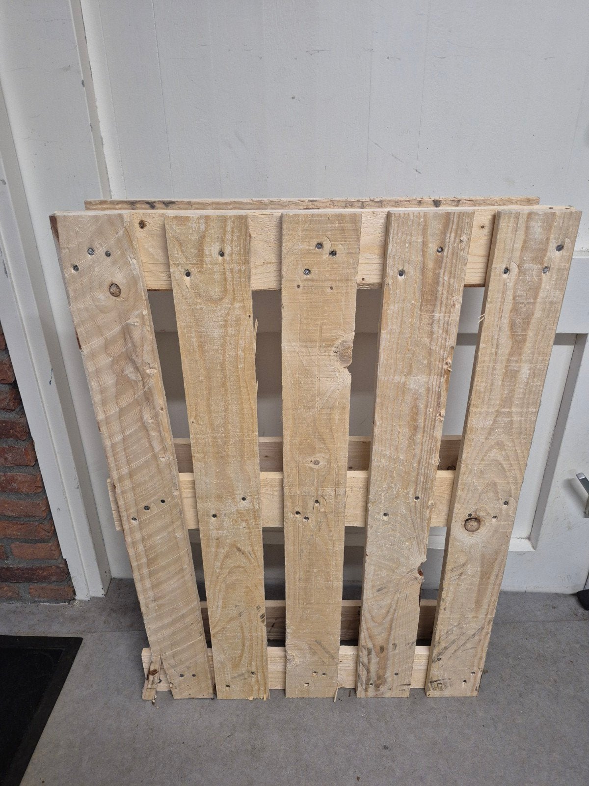 Houten pallet gratis op te halen, Ophalen, Gebruikt