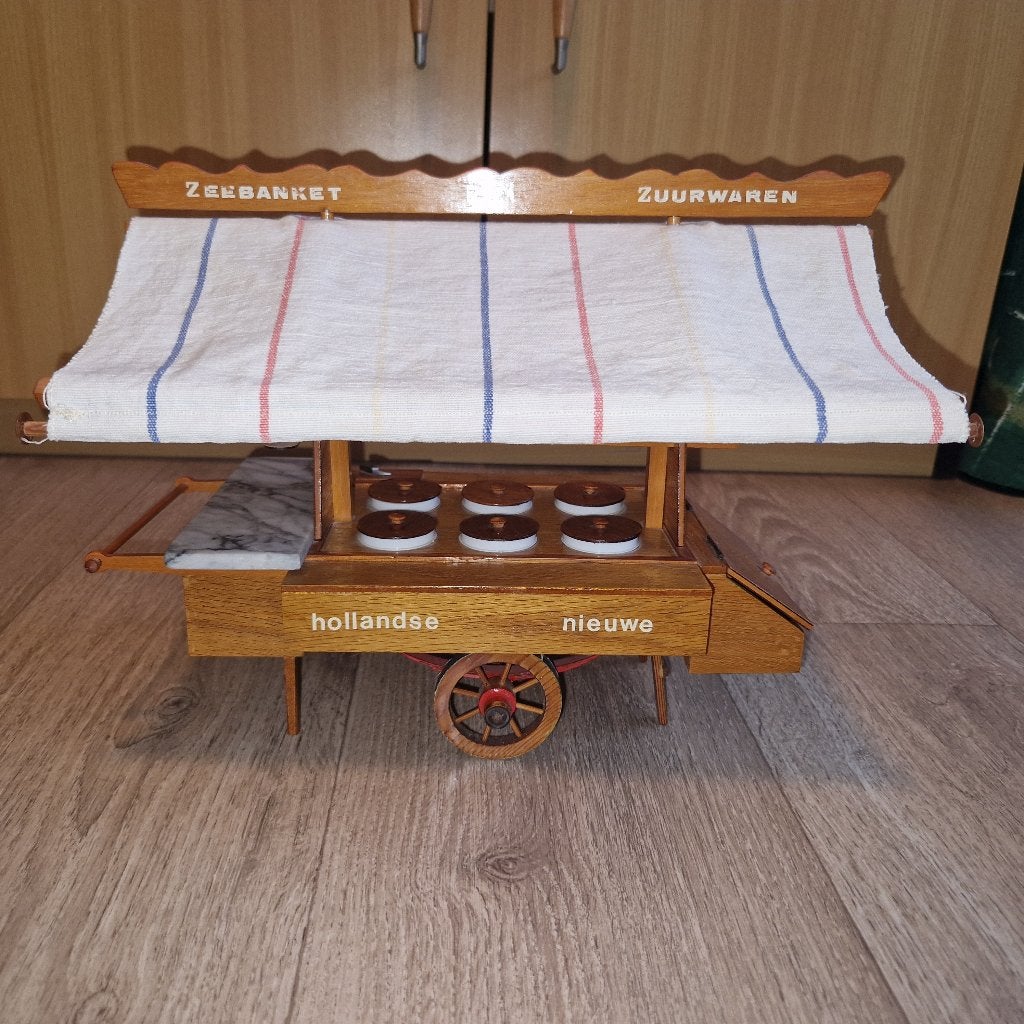 Handgemaakte houten Hollandse haringkar / viskar, Ophalen of Verzenden