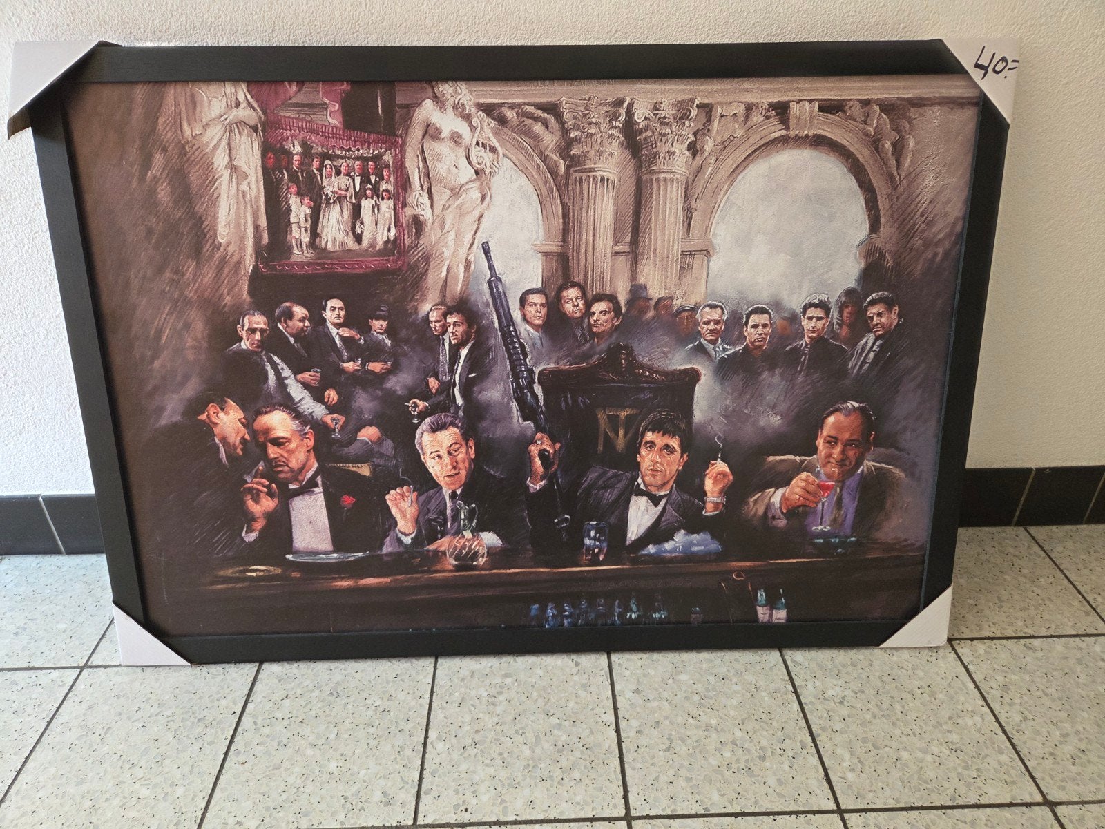 € 40,->> Maffia film iconen Schilderij, Ophalen, Minder dan 50 cm, Schilderij