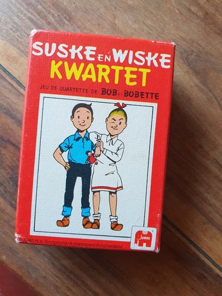 suske en wiske kwartet  - kwartetspel jumbo, Ophalen of Verzenden, Zo goed als nieuw, Kwartet(ten)
