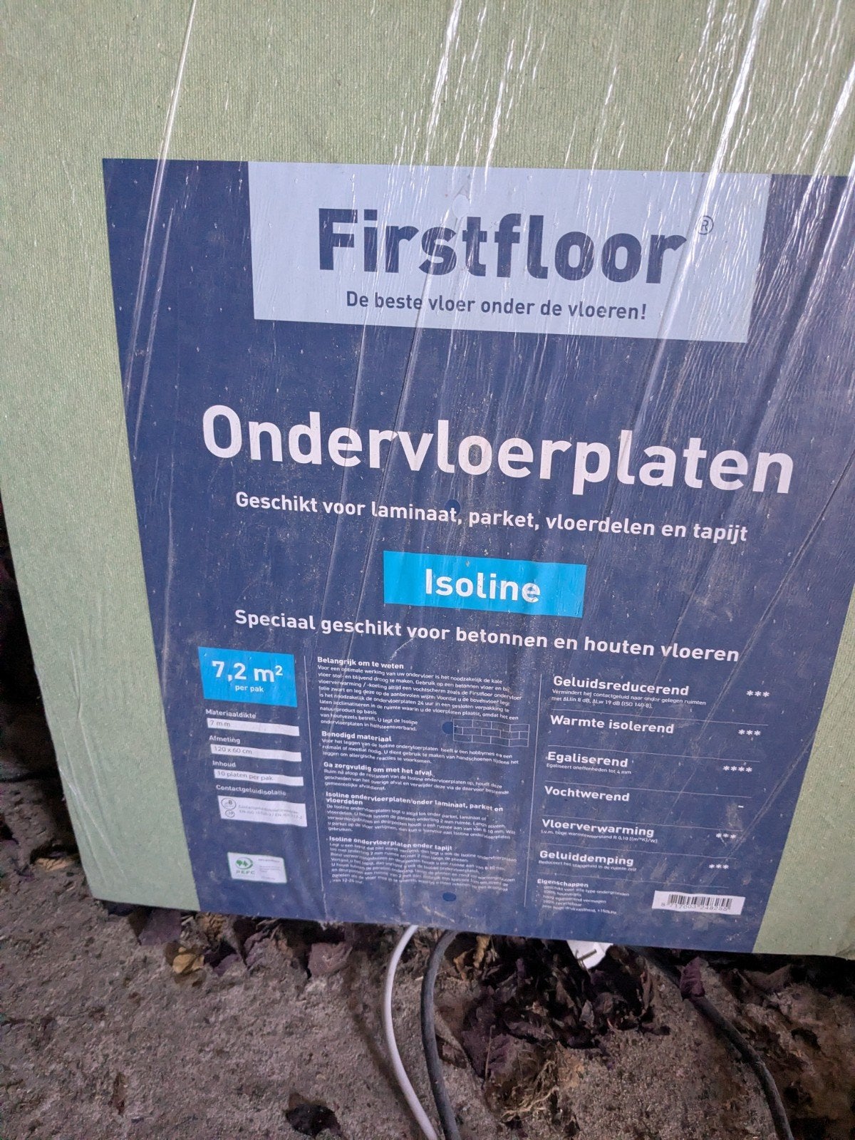 Nieuwe Firstfloor Isoline ondervloerplaten (7,2 m²), Ophalen, Nieuw, 5 tot 10 m², Overige typen