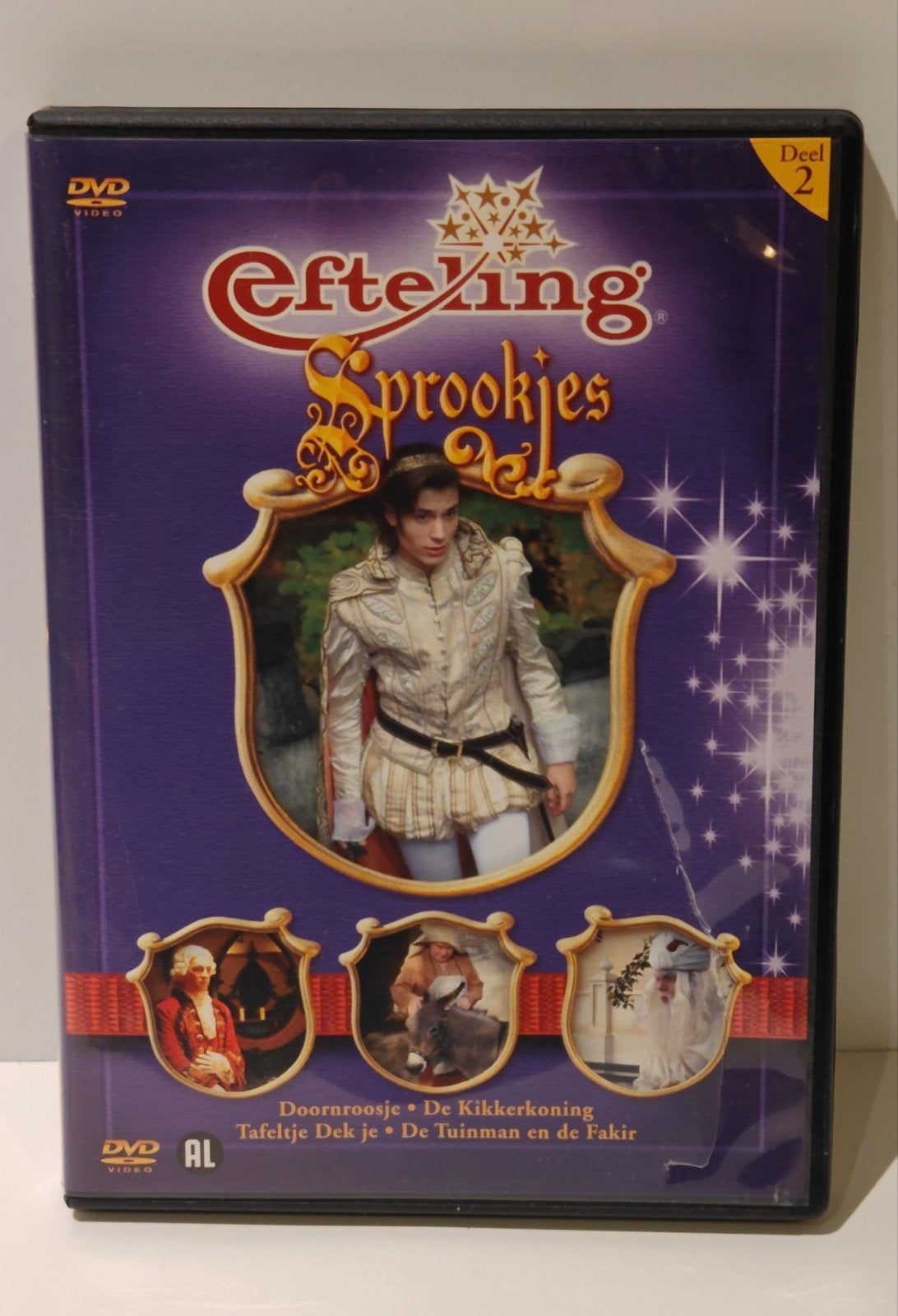 Efteling Sprookjes Deel 2 DVD: Doornroosje, Kikkerkoning, Avontuur, Gebruikt, Alle leeftijden, Ophalen of Verzenden