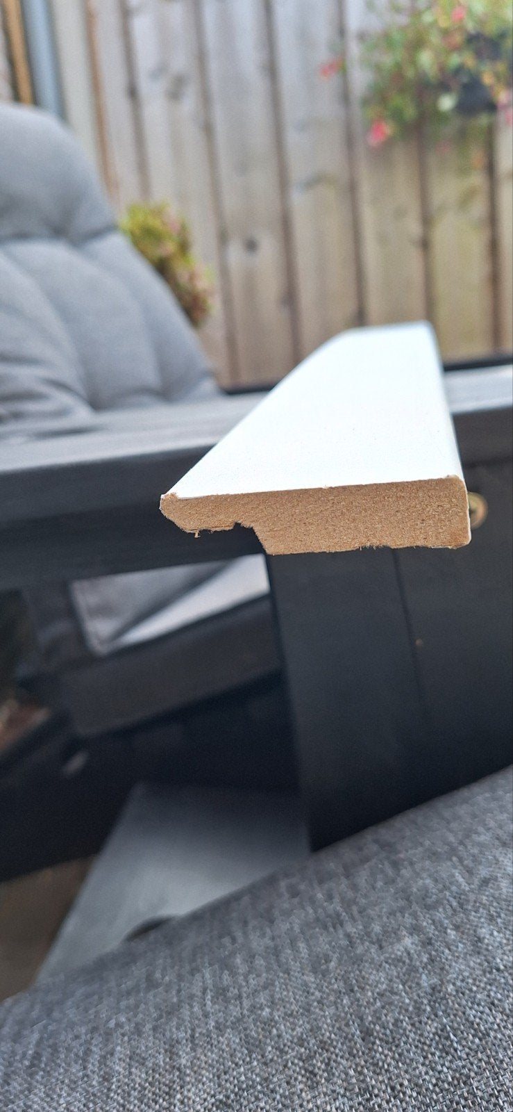 Gratis Witte MDF Plint 180 cm 5,5 cm x 1,2 cm, Ophalen, Mdf, 150 tot 200 cm, Plinten