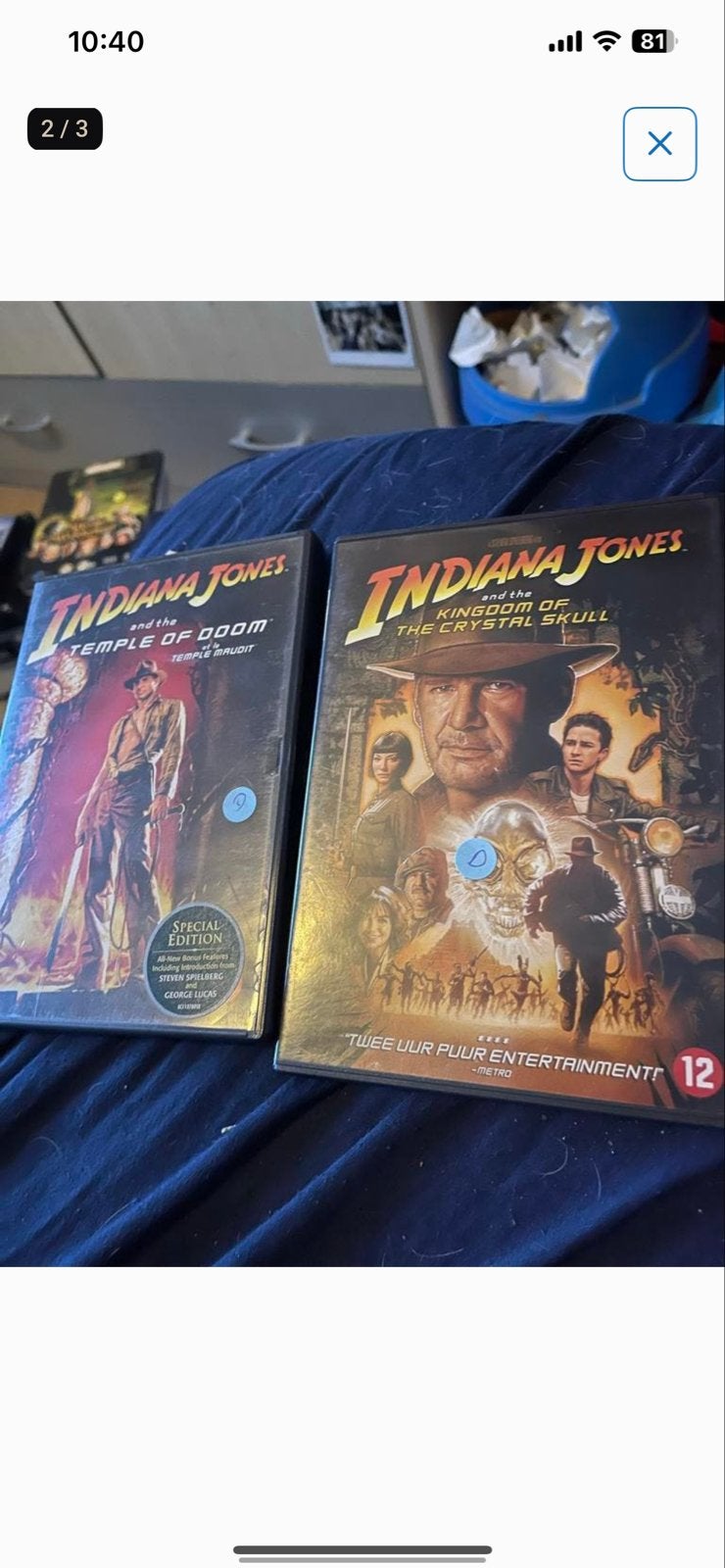 Indiana Jones DVD Collectie - 3 films, Cd's en Dvd's, Dvd's | Overige Dvd's, Nederlands, Ophalen of Verzenden, Vanaf 12 jaar, Gebruikt