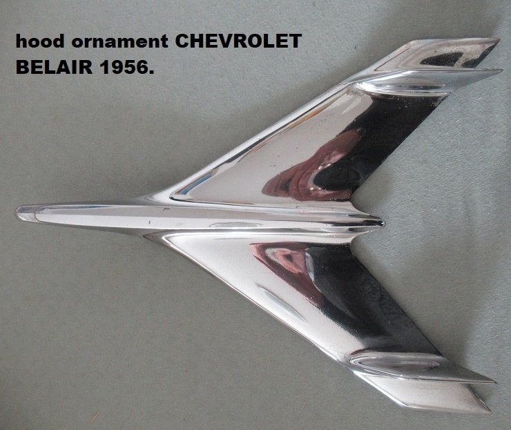 CHEVROLET BELAIR 1956, zeer fraai motorkap ornament, Auto diversen, Ophalen of Verzenden