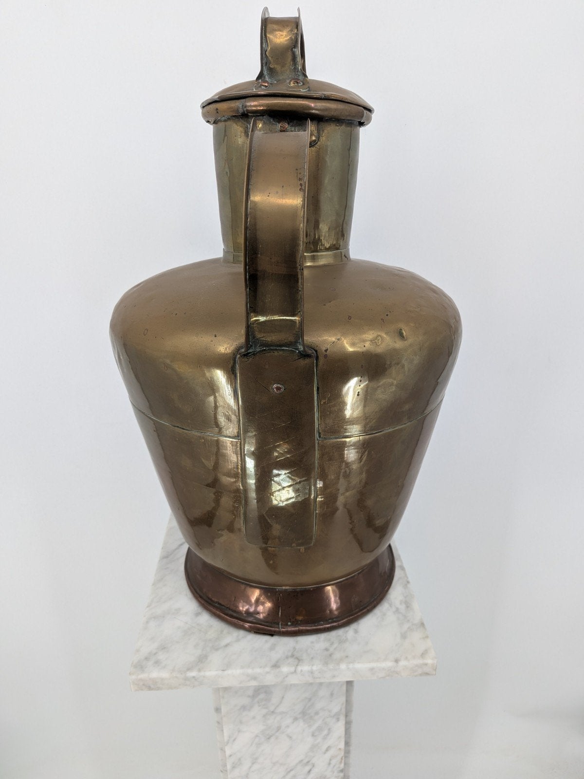 Grote antieke messing/koperen kan – 65 cm hoog, Antiek en Kunst, Ophalen of Verzenden