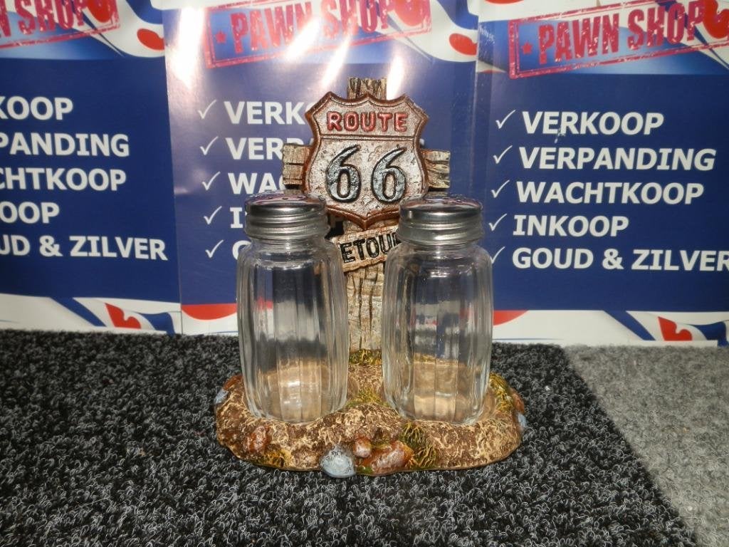 Peper en zoutstel Route 66 nieuw, Ophalen of Verzenden, Nieuw