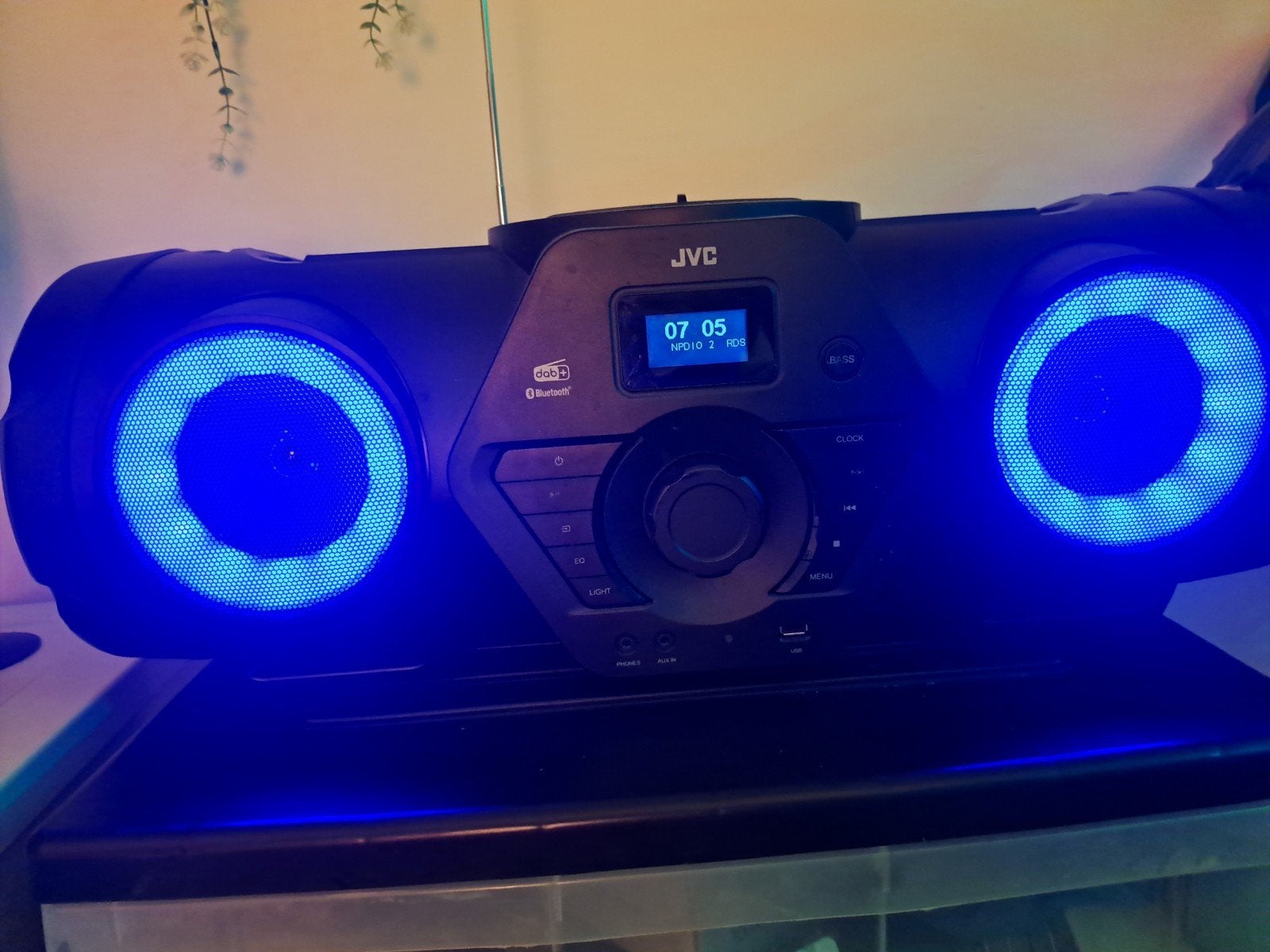 JVC Boomblaster met Bluetooth en DAB+ Radio, Ophalen, JVC, Draagbaar, Cd-speler