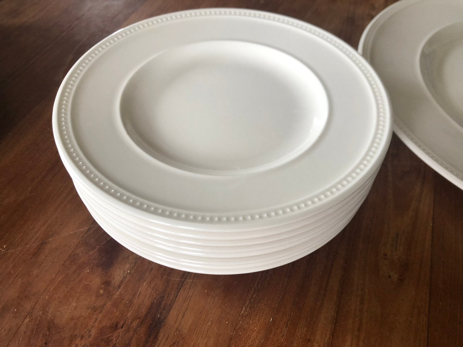 Wedgwood windsor 6 dinerborden 27/28cm glad rand, Ophalen of Verzenden, Zo goed als nieuw, Porselein, Bord(en)
