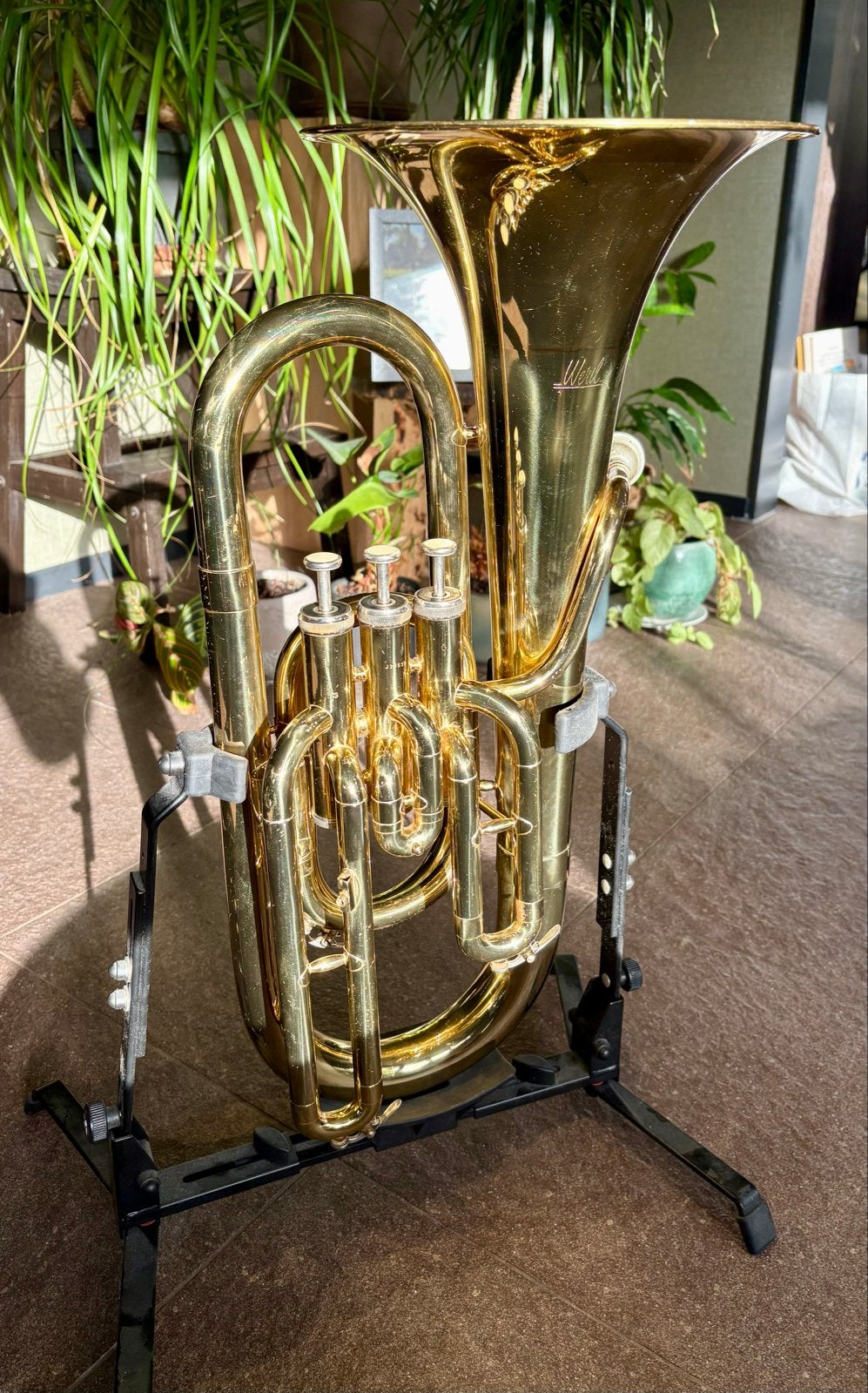 Weril Euphonium - Zo goed als nieuw met koffer, Ophalen, Zo goed als nieuw, Koperblazer, Met koffer of draagtas