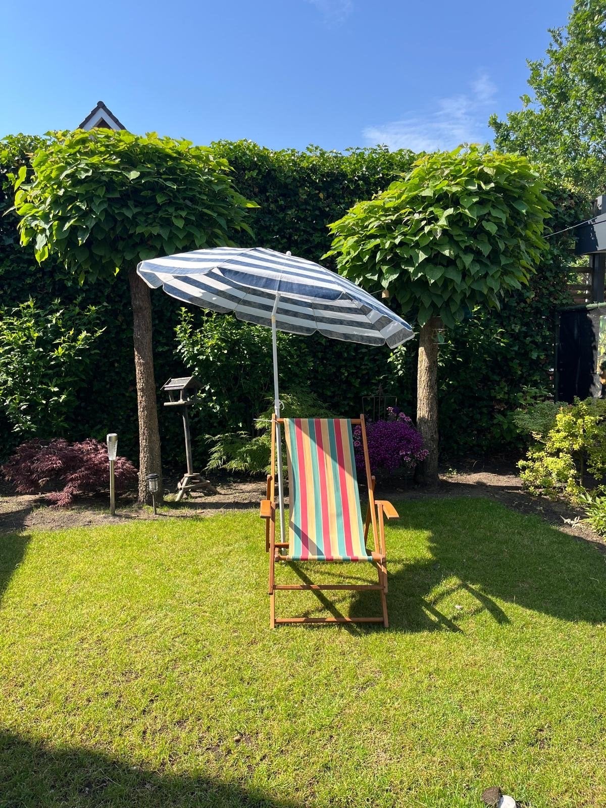 Ligstoel - perfect voor de zomer!, Ophalen, Gebruikt, Hout, Inklapbaar