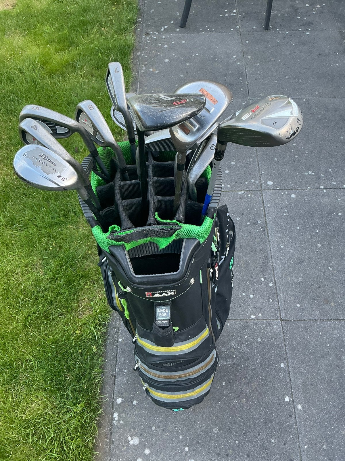 Golftas (cartbag) gebruikt met een setje infinit golfstokken, Sport en Fitness, Golf, Ophalen of Verzenden, Gebruikt, Set