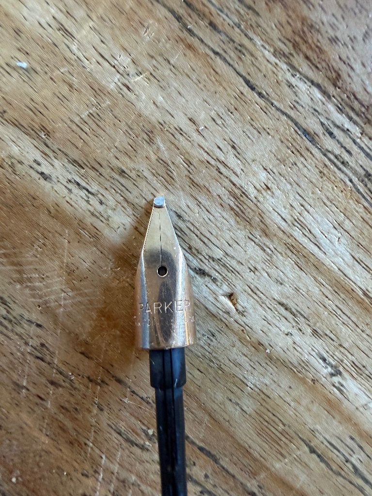 Gouden penpunt 14k Parker, Verzamelen, Ophalen of Verzenden, Zo goed als nieuw, Vulpen, Parker