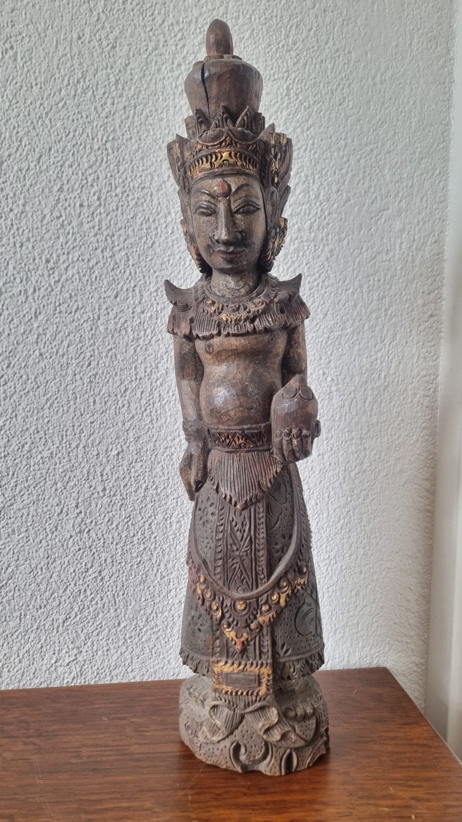 Polychroom houtsnijwerk uit Bali Indonesië, Ophalen of Verzenden