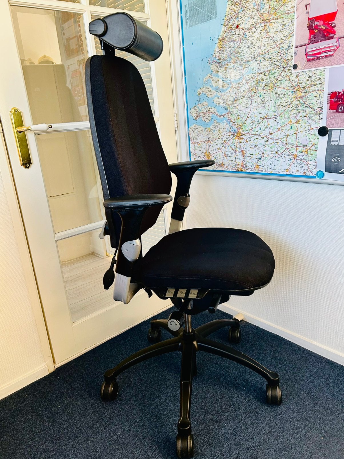 Ergonomische RH Logic 400 Bureaustoel in NIEUWSTAAT!!, Huis en Inrichting, Zwart, Ophalen of Verzenden, Bureaustoel, Ergonomisch