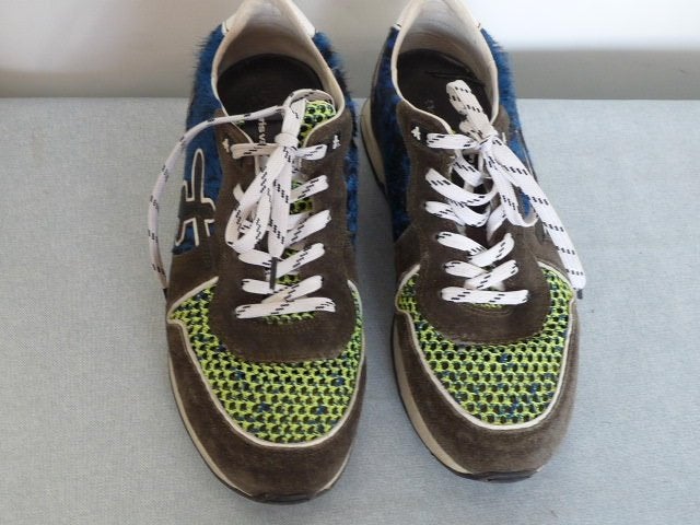 Mooie sneakers blauw groen bruin Floris vn Bommel 6,5 of 40, Blauw, Floris van Bommel, Ophalen of Verzenden, Sneakers of Gympen