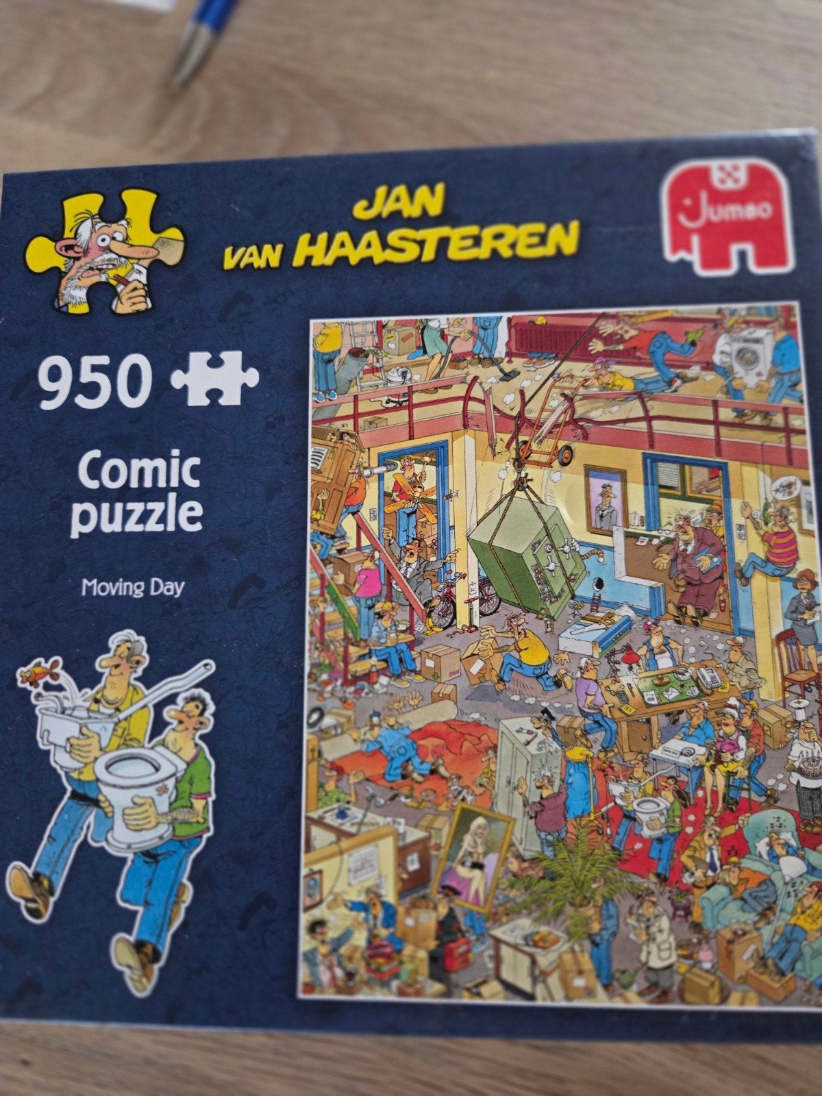 Jan van Haasteren 'Moving Day' 950 stukjes puzzel, Ophalen, 500 t/m 1500 stukjes, Gebruikt, Legpuzzel