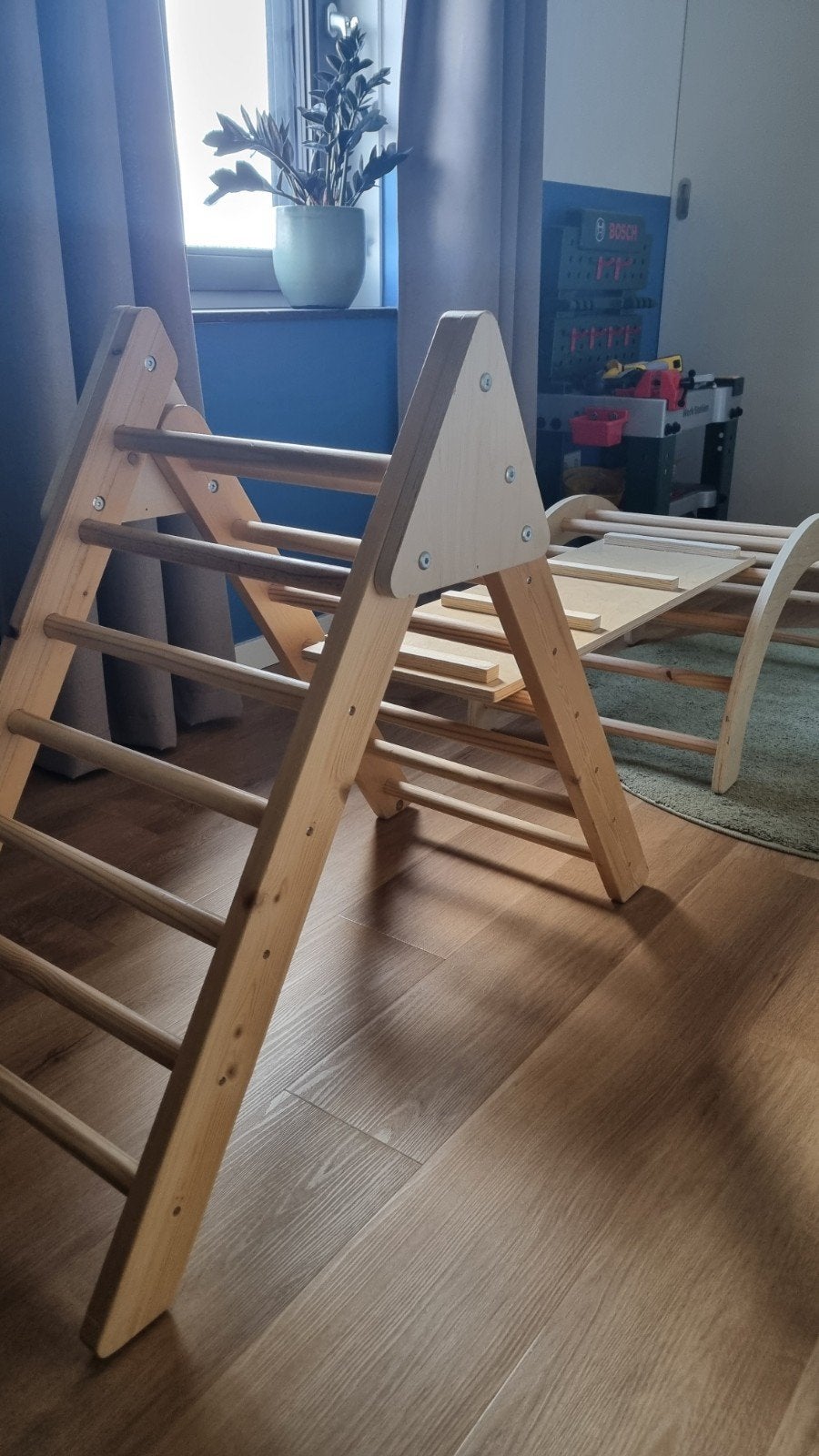 Houten Klimrek en Glijbaan voor Kinderen, Kinderen en Baby's, Ophalen, Gebruikt, Glijbaan