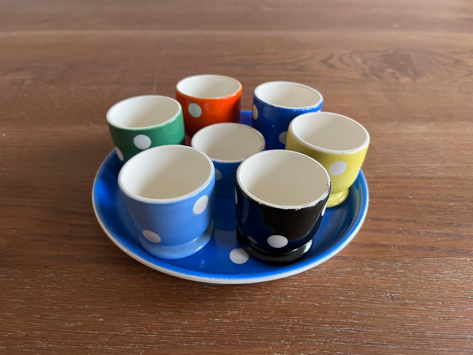 Petrus regout eierdopset polkadot servies, Antiek en Kunst, Ophalen of Verzenden