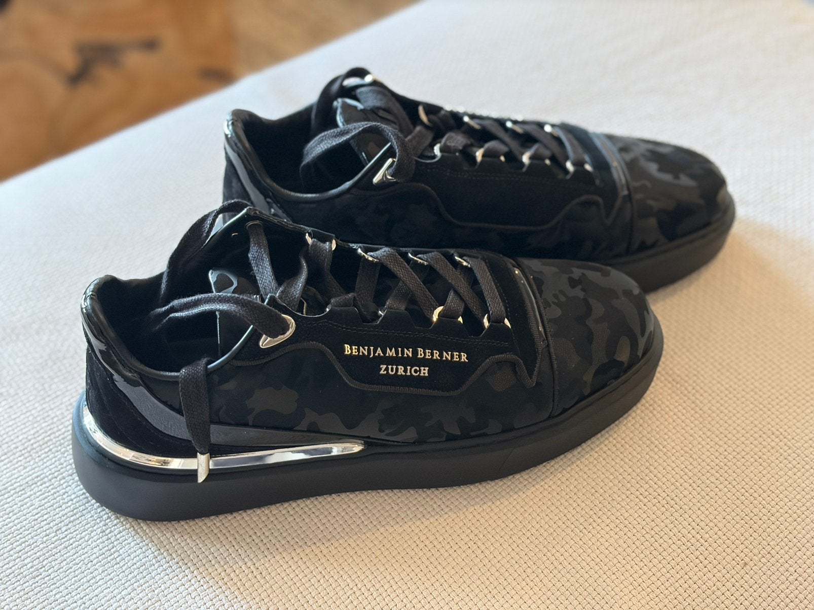 Benjamin Berner sneakers zwart met patroon, Ophalen of Verzenden, Zo goed als nieuw, Zwart