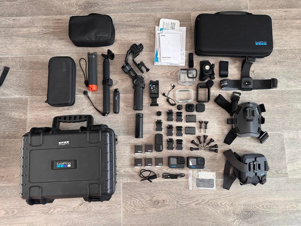 Ultime GoPro Hero 12 Black Bundel, Audio, Tv en Foto, Actiecamera's, Ophalen, Zo goed als nieuw, GoPro